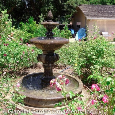 Giannini Garden Quattro Lion Two Tier Pond Fountain